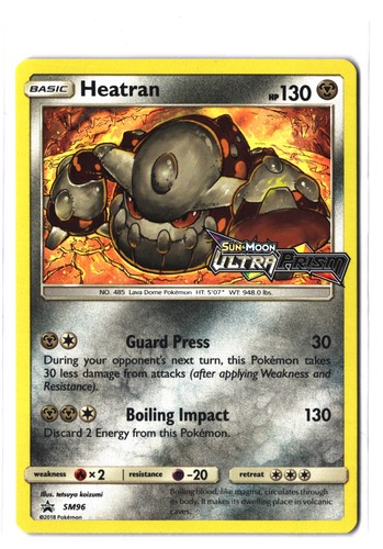 Pokemon heatran sm96 stamped - pokemon,